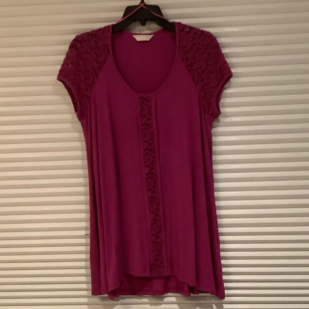 Chic Magenta Lace Women's Blouse